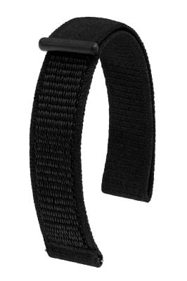 Hirsch 41409050-5-22 Uhrband Vocem Nylon 22 mm Schwarz