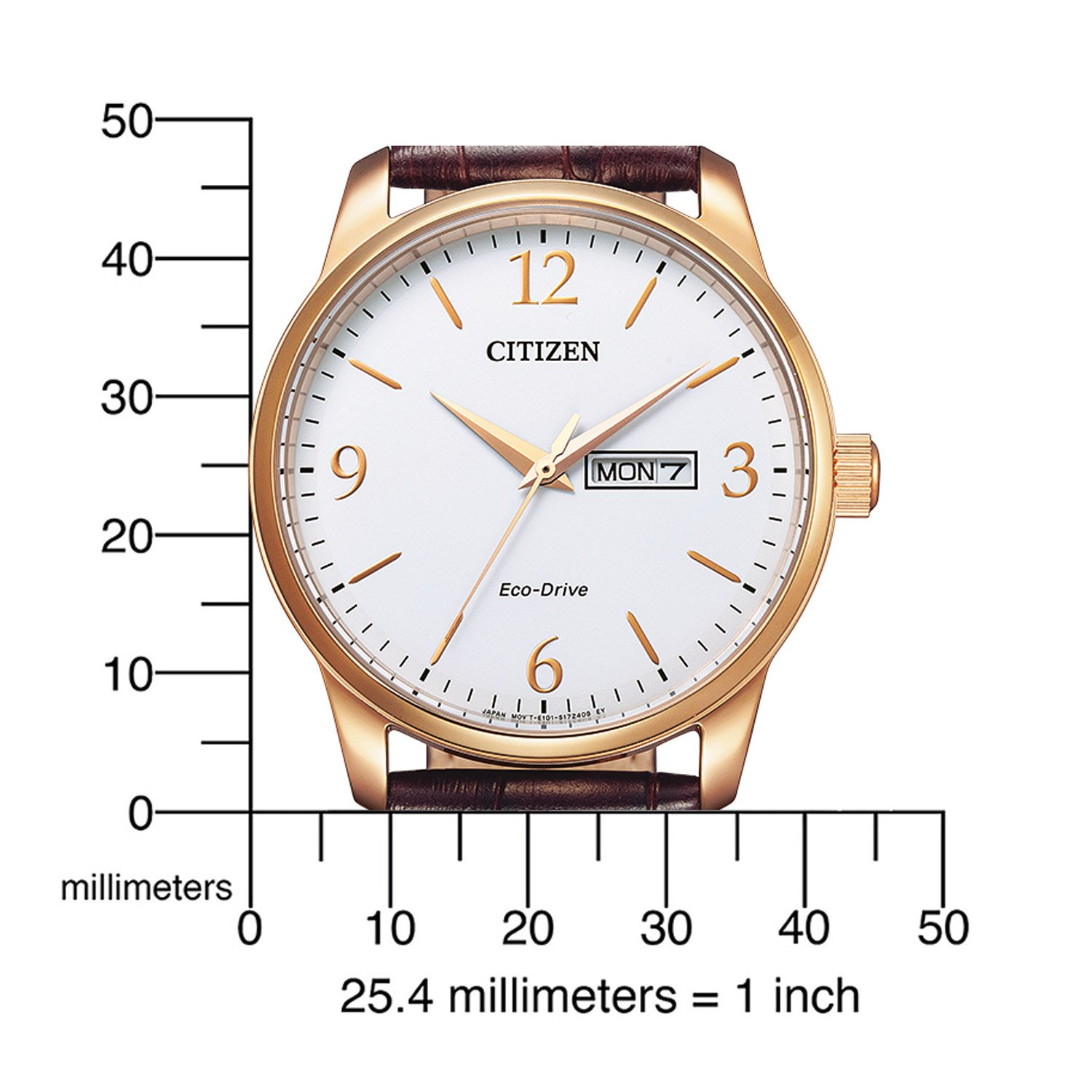 Citizen Eco-Drive Herrenuhr Braun/Roségoldfarben BM8553-16AE 