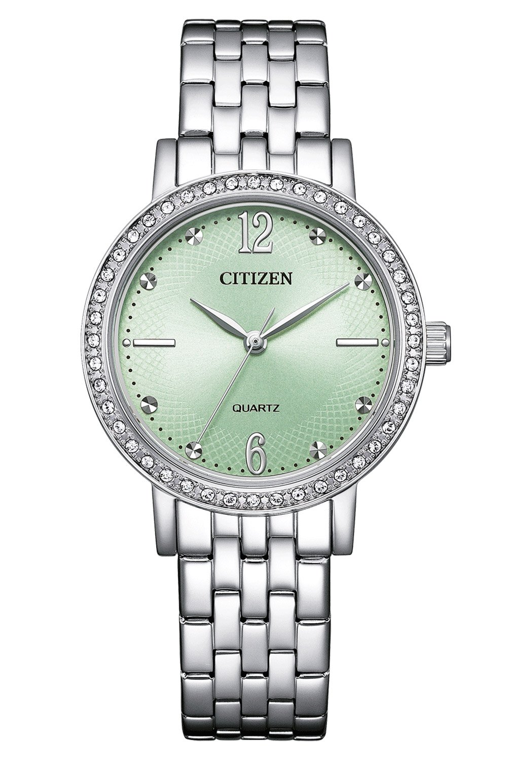 Citizen EL3100-55X Damen-Armbanduhr Quarz Stahl/Hellgrün