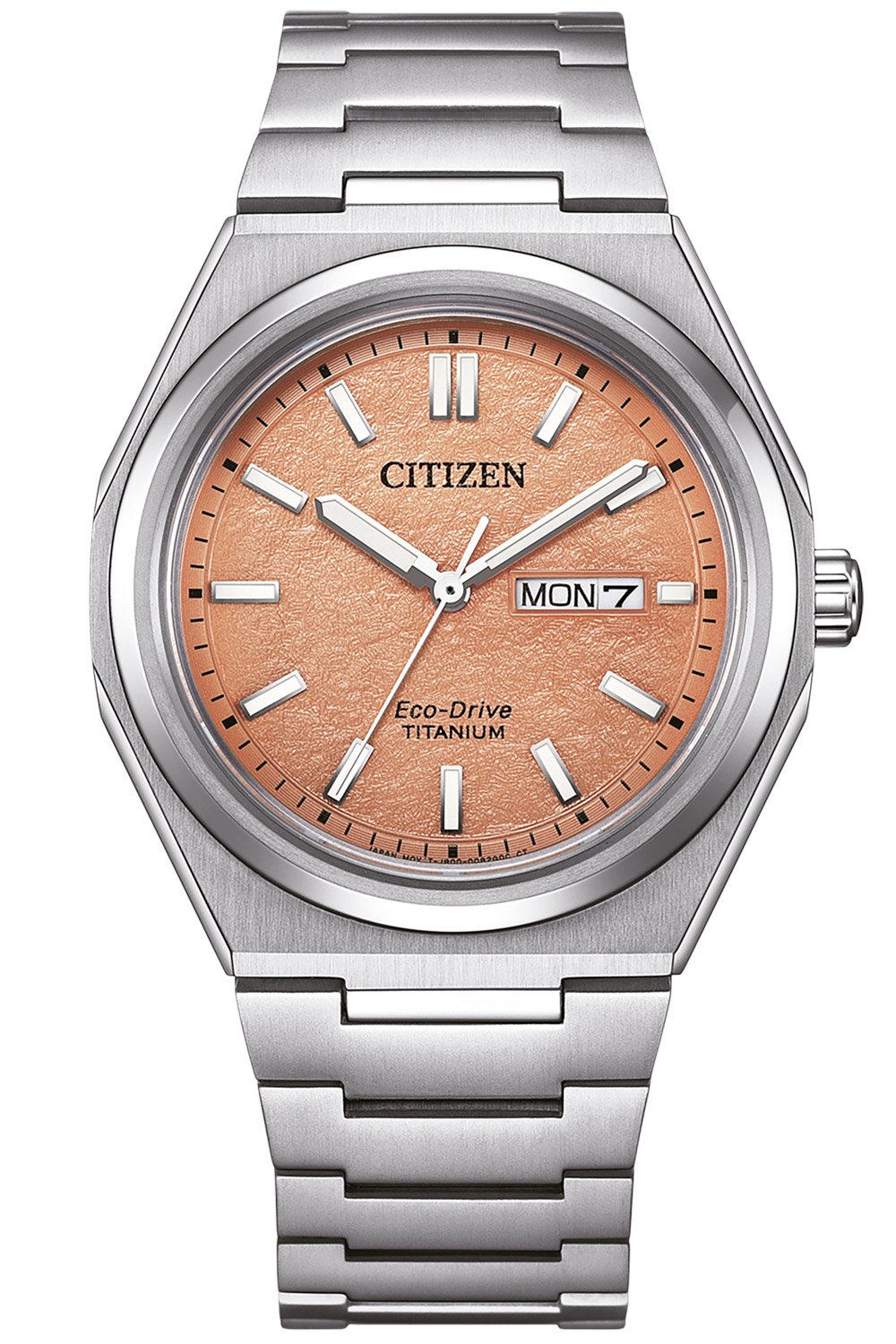 Citizen AW0130-85ZE Eco-Drive Herren-Solaruhr Titan Pfirsichfarben