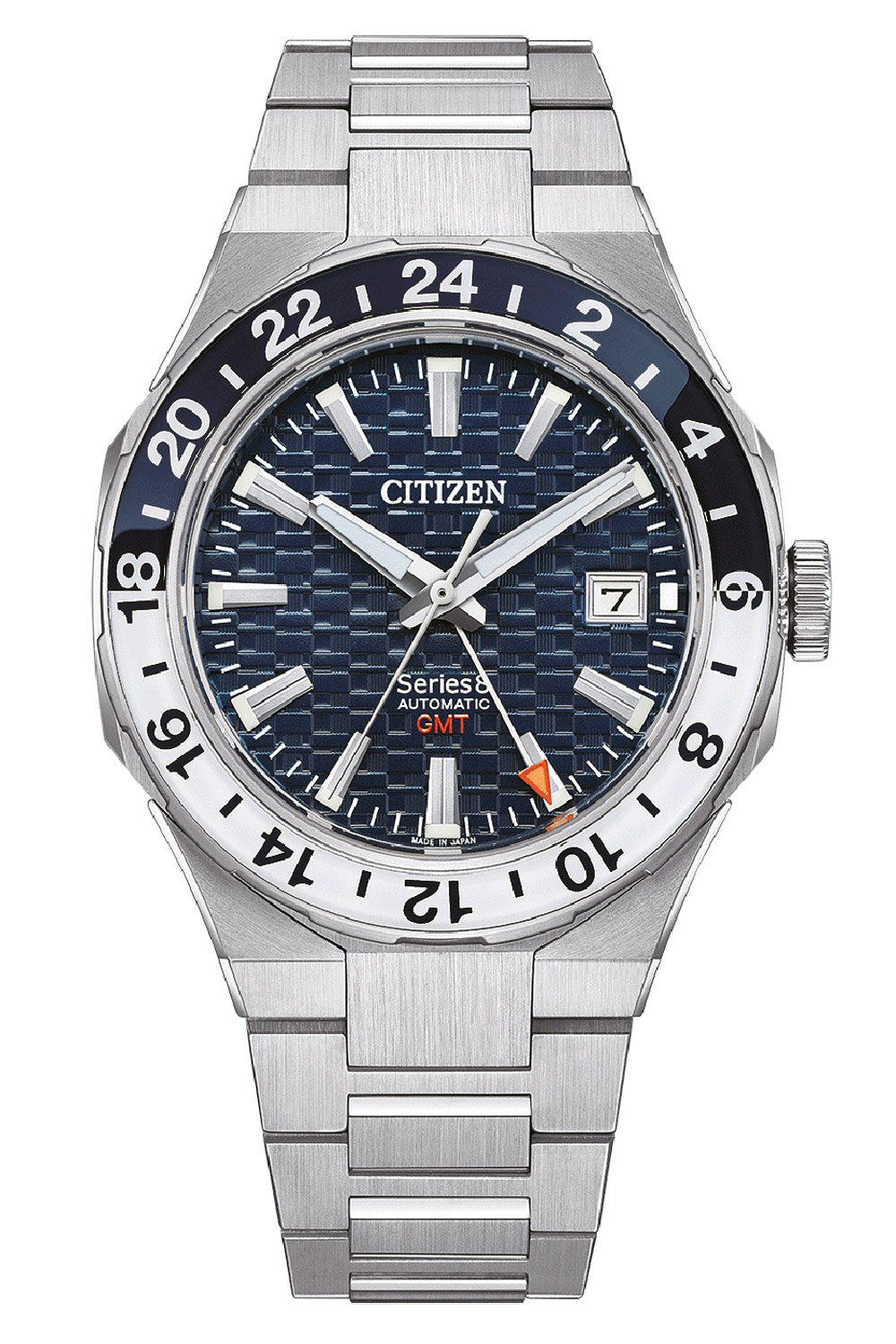 Citizen NB6034-58L Herrenuhr Automatik Series 8 GMT Stahl/Blau