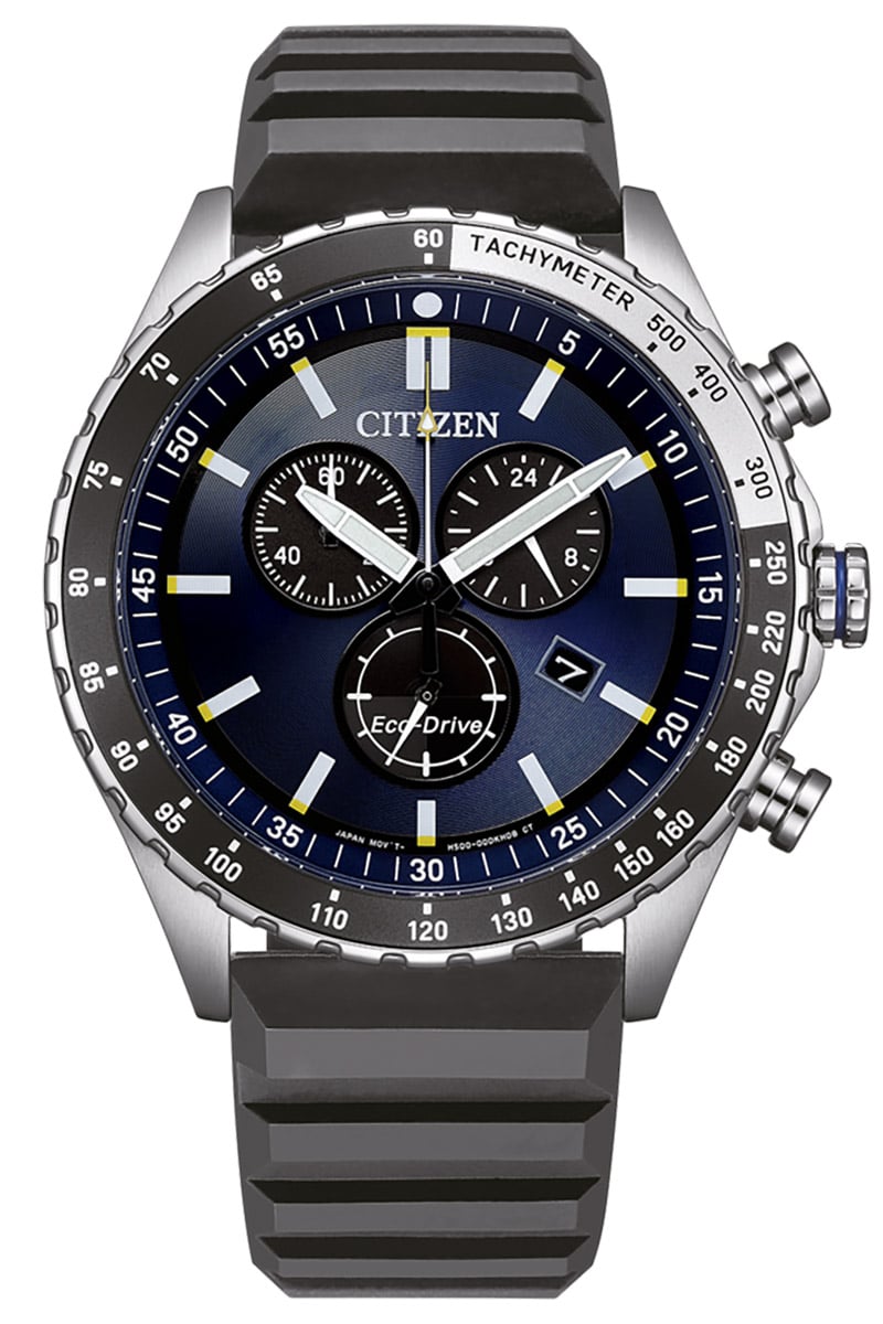 Citizen AT2569-04L Eco-Drive Solaruhr für Herren Chronograph Schwarz/Blau