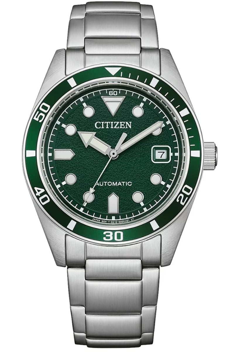 Citizen NJ0220-52X Automatik Armbanduhr Edelstahl/Grün 10 bar Citizen NJ0220-52X Automatik Armbanduhr Edelstahl/Grün 10 bar