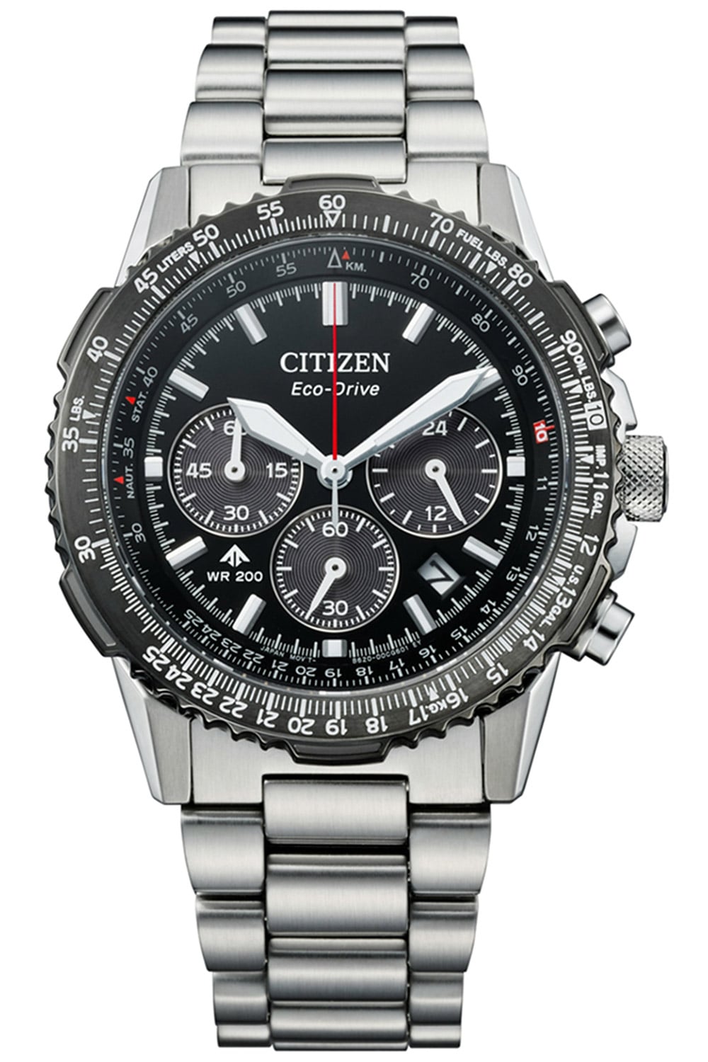 Citizen CA4664-60E Eco-Drive Herrenuhr Chronograph Stahl/Schwarz