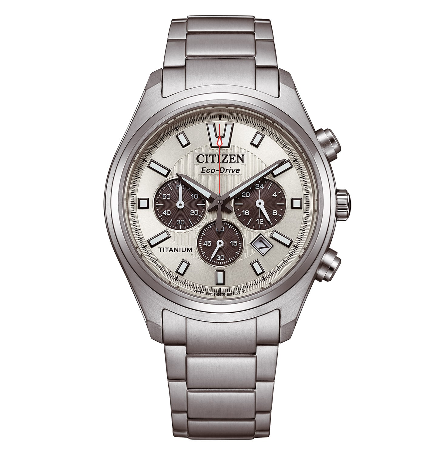 Citizen CA4750-51A Eco-Drive Herren-Chronograph Solar Titan/Silberfarben