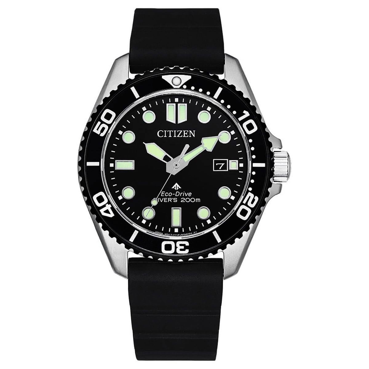Citizen BN0266-07E Eco-Drive Promaster Marine Herren-Uhr 20 bar Schwarz