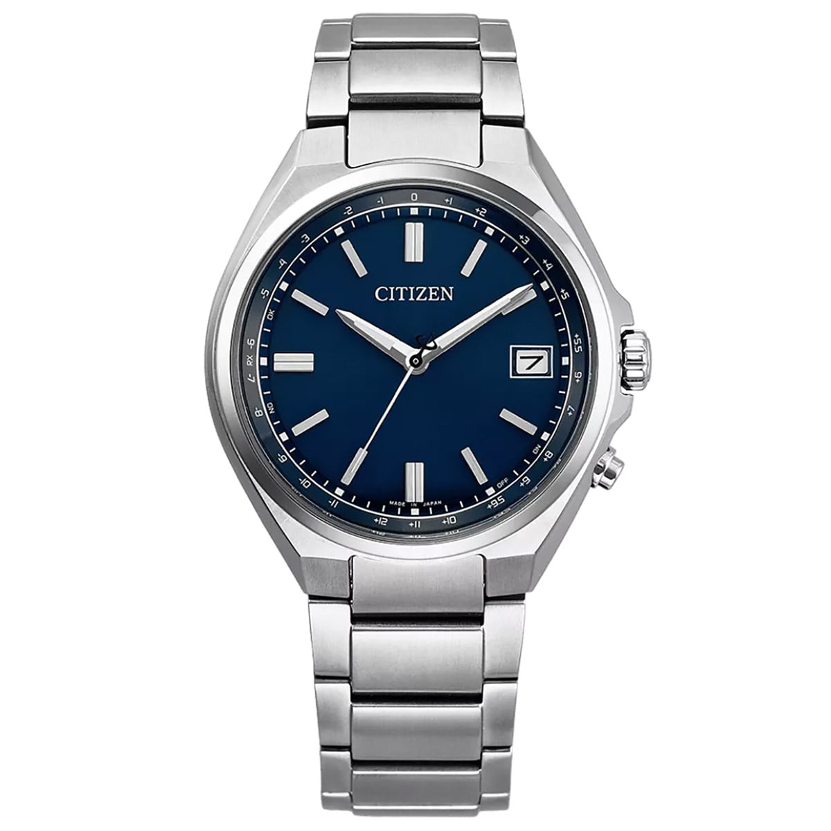 Citizen CB1160-55L Eco-Drive Solar Funkarmbanduhr Unisex Titan Blau