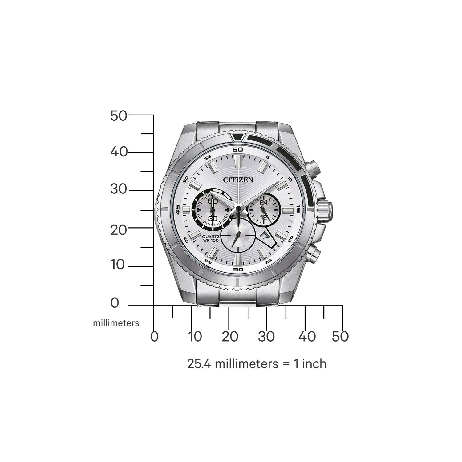 Citizen chronograph white dial fashion