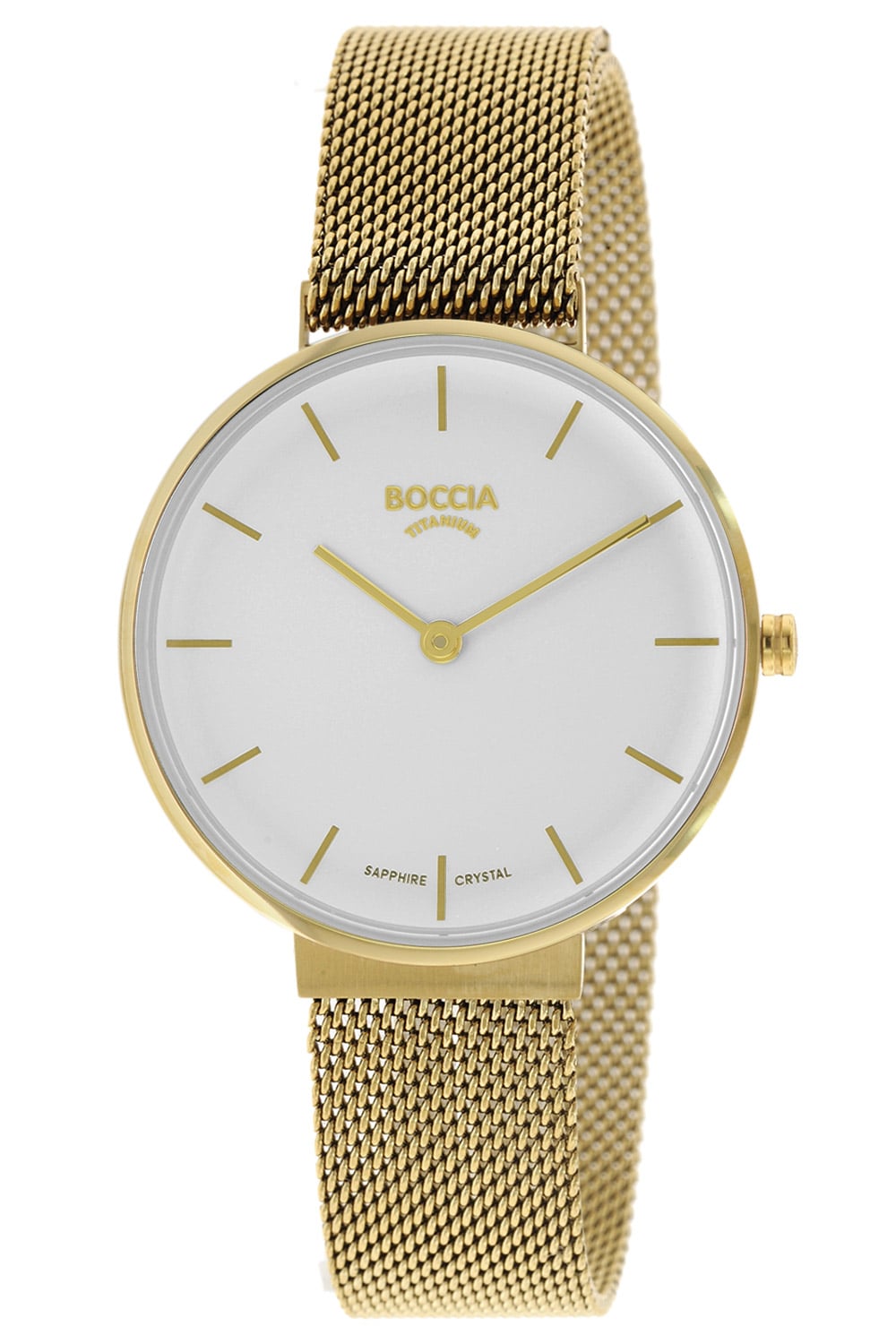 Boccia Boccia 3327 10 Damenuhr Titan mit Saphirglas Goldfarben