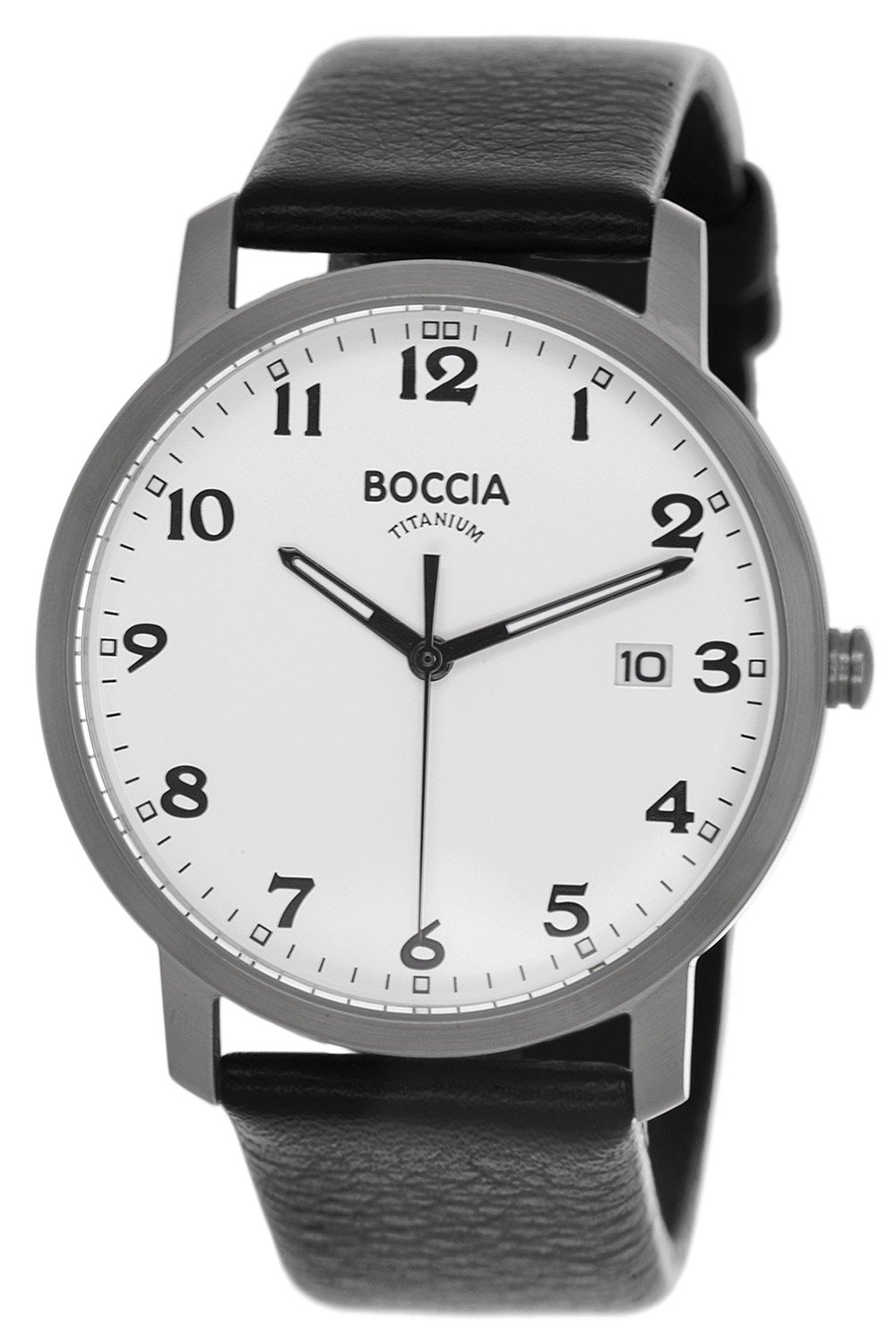 Boccia 3618-01 Titan-Herrenuhr mit Lederband