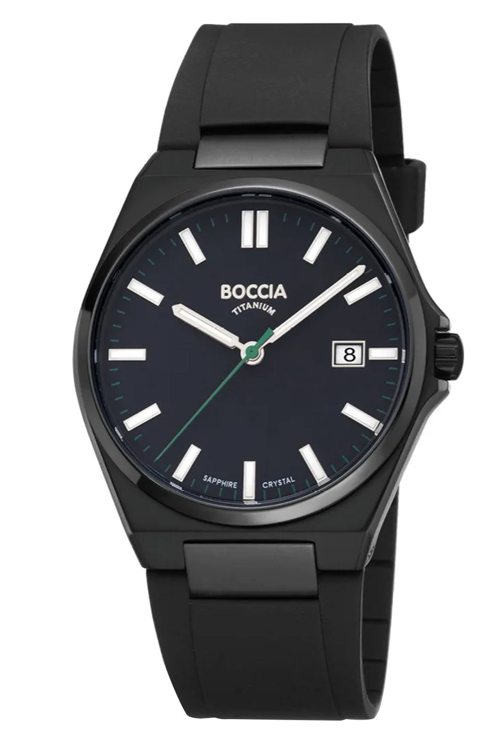 Boccia 3667-04 Herrenuhr Titan Schwarz