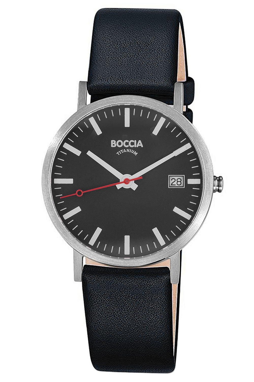 Boccia 3670-01 Unisex Armbanduhr Titan/Schwarz