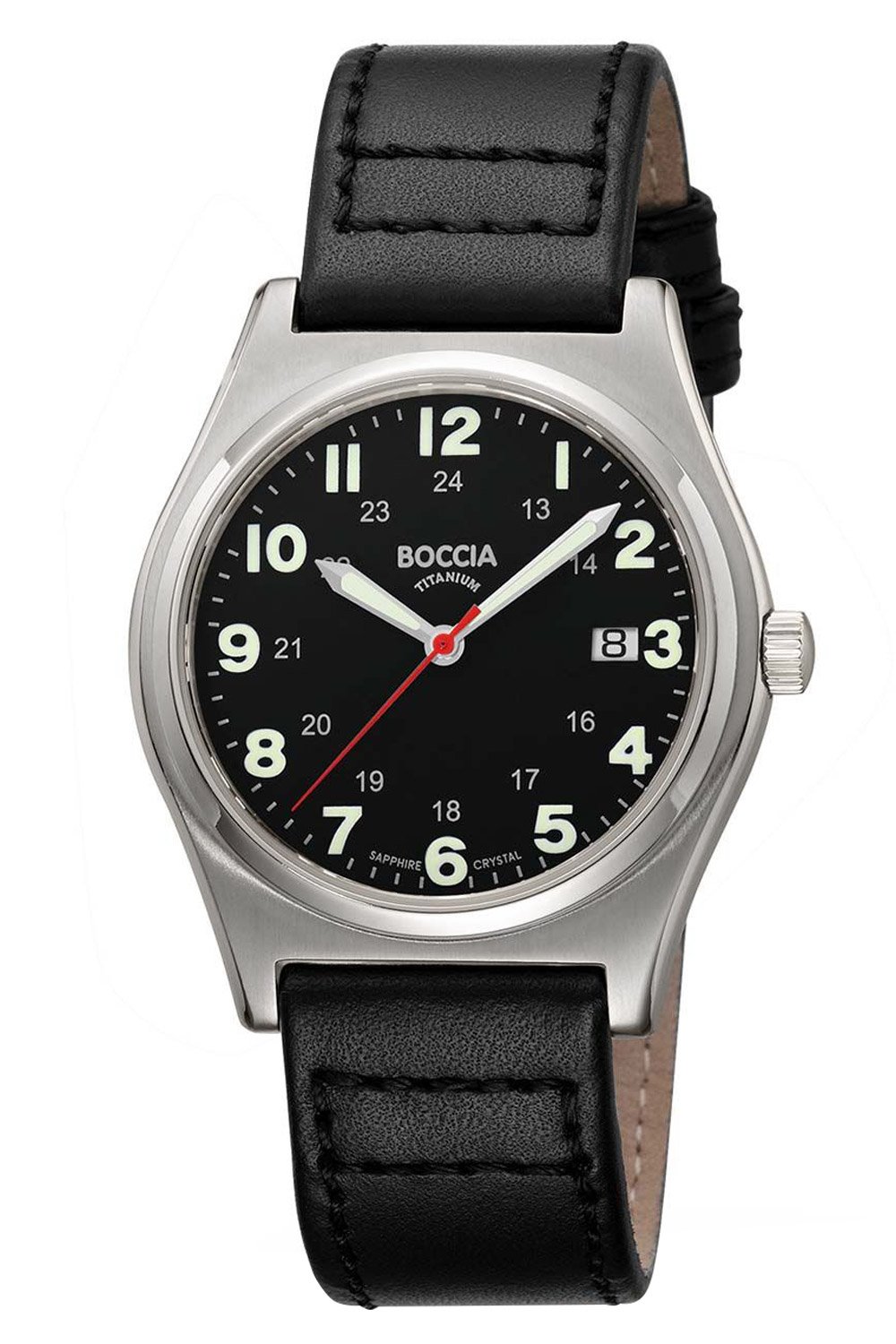 Boccia 3674-01 Herren-Titanuhr mit Saphirglas