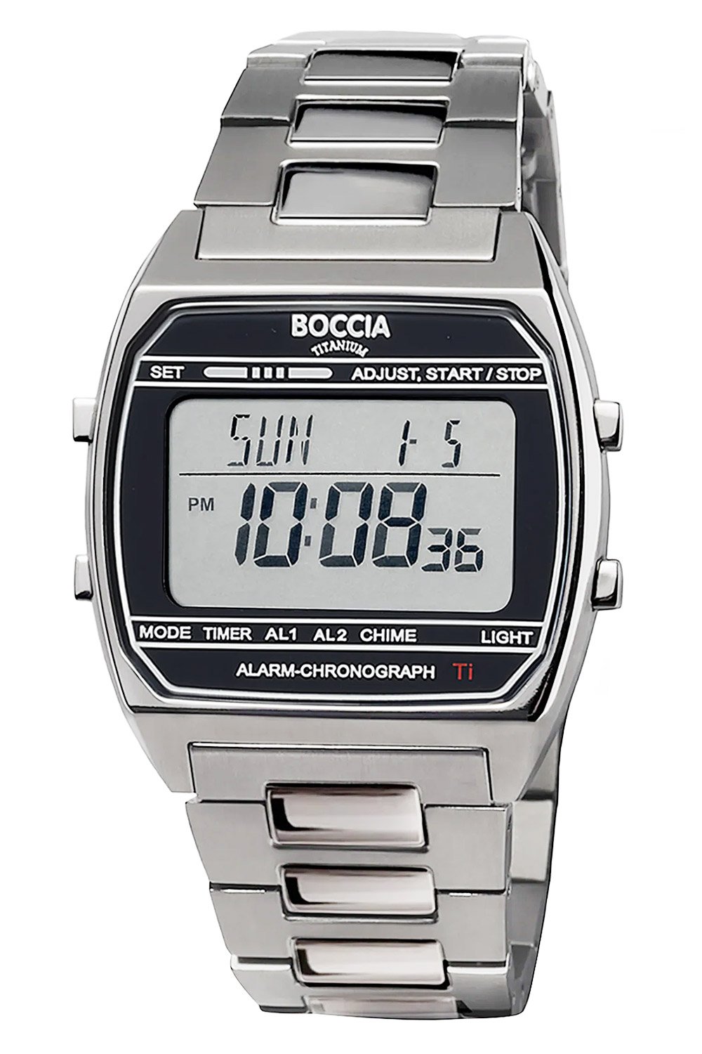 Boccia 3738-05 Digital Armband-Uhr Titan Grau