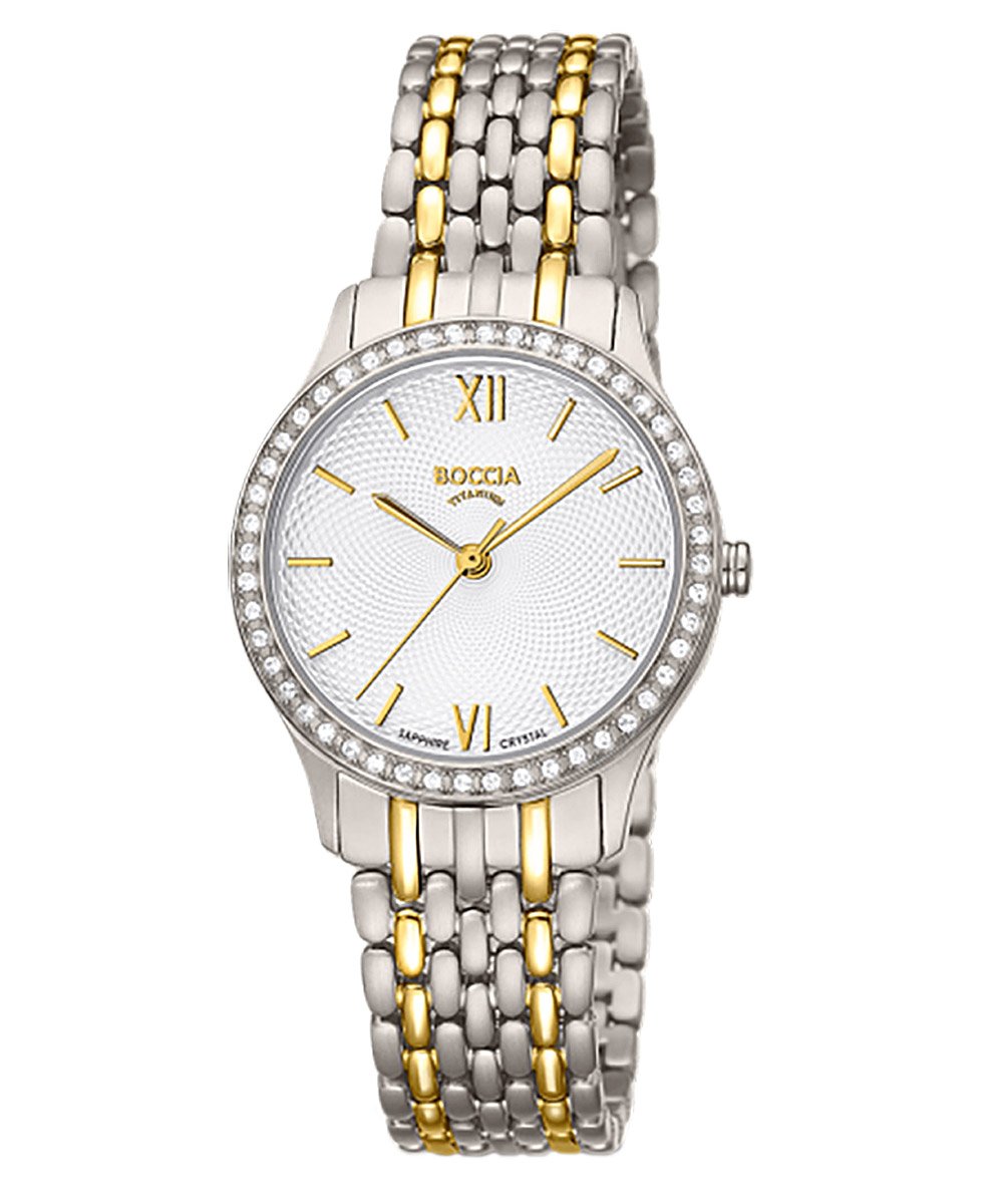 Boccia 3376-02 Damenuhr Titan mit Saphirglas Zweifarbig Boccia 3376-02 Damenuhr Titan mit Saphirglas Zweifarbig