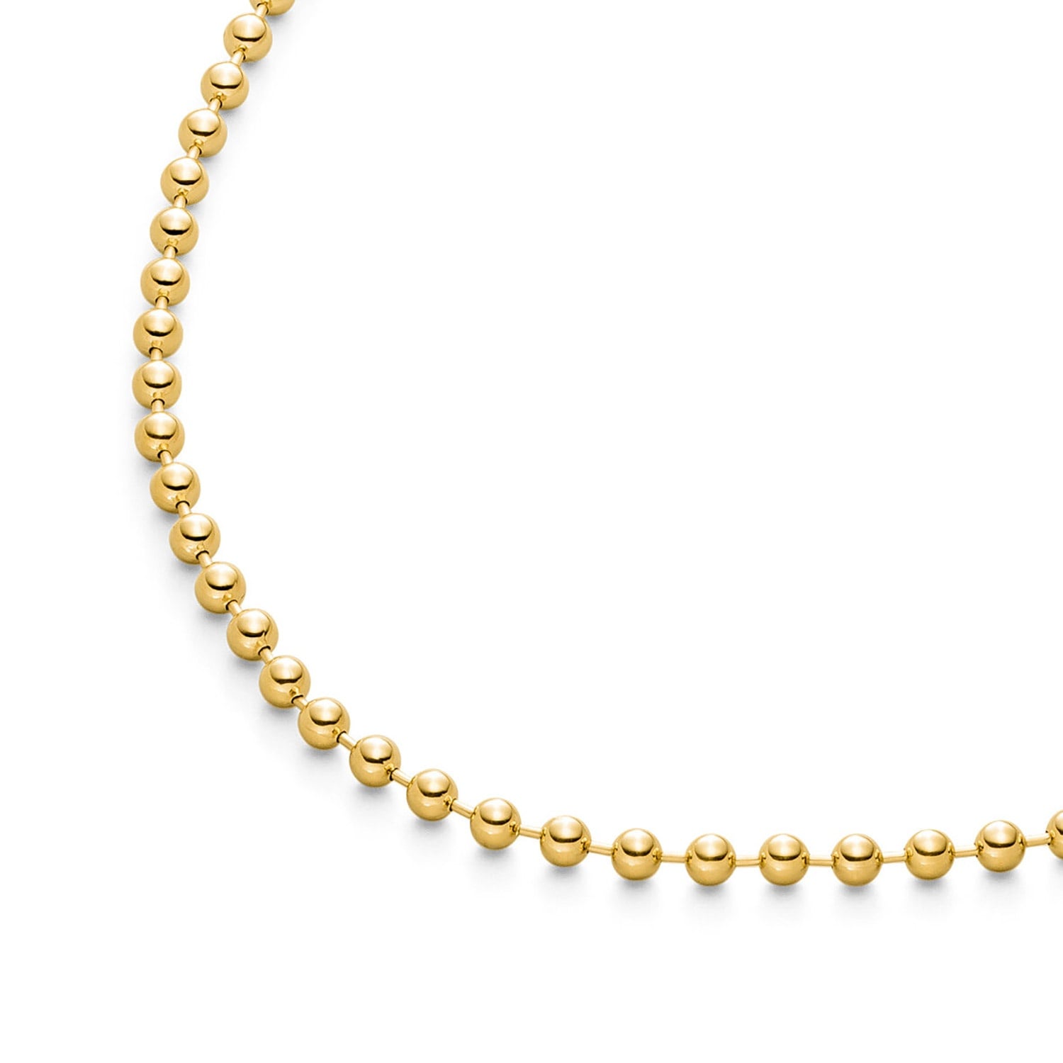 Boccia 08087-0245 Damen-Halskette Kugelkette Titan Vergoldet 4 mm