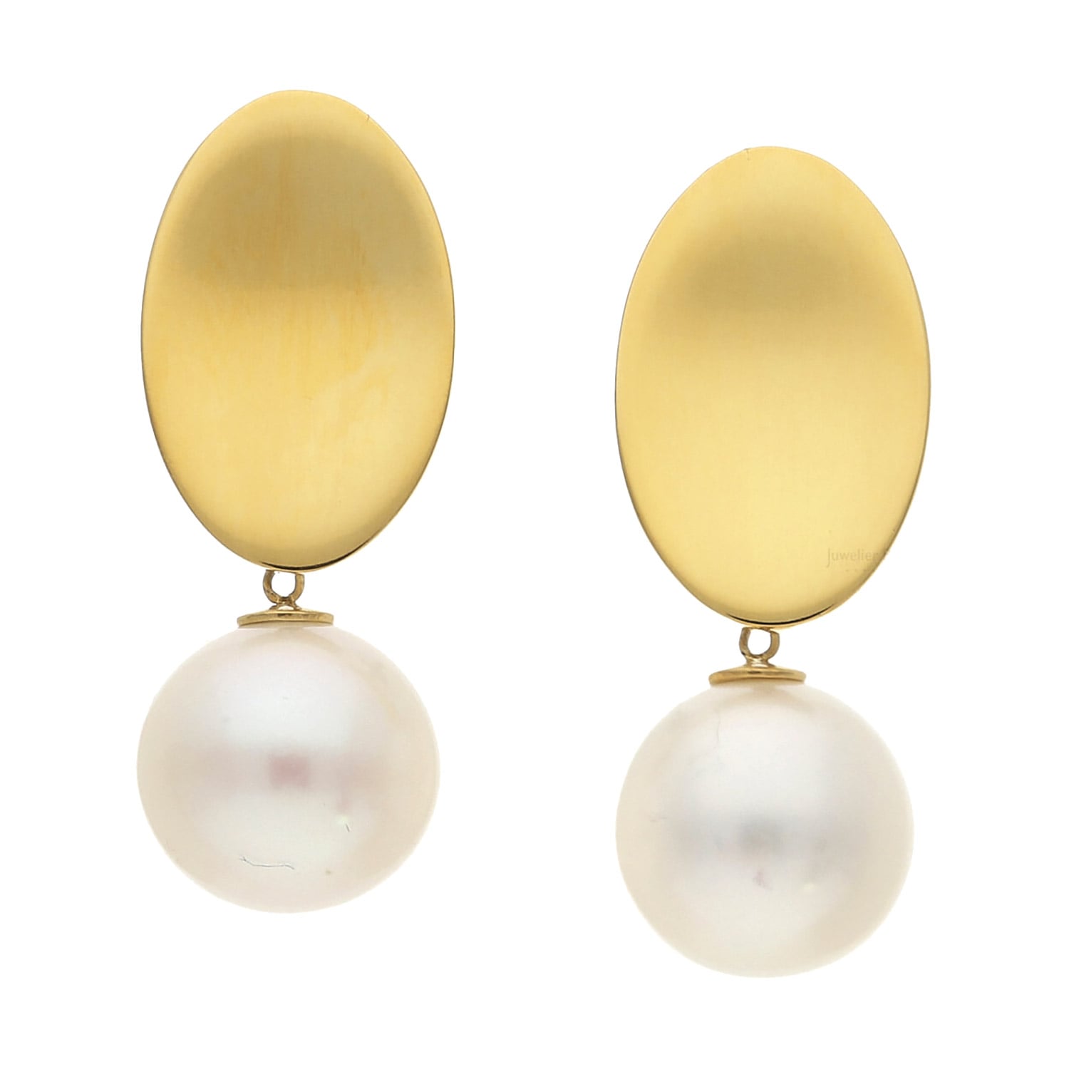 Boccia 05104-02 Damen-Ohrringe Titan Goldplattiert mit Süßwasser-Zuchtperlen