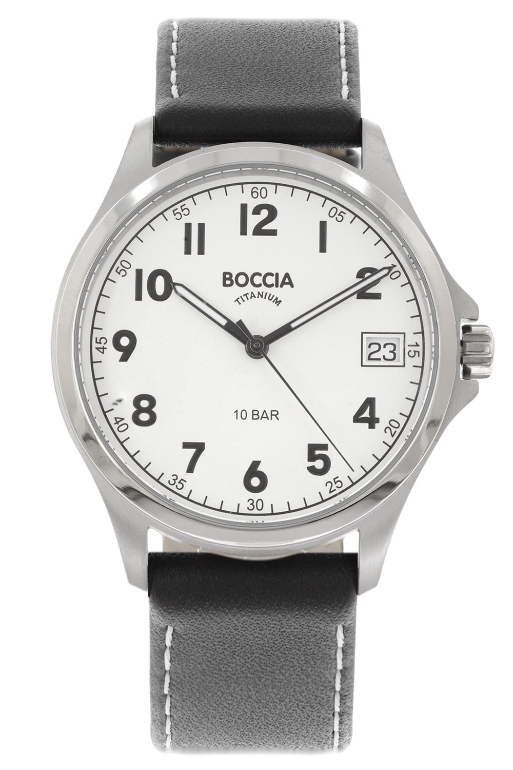 Boccia Boccia 3678 01 Herrenuhr Quarz Titan Schwarz 10 bar