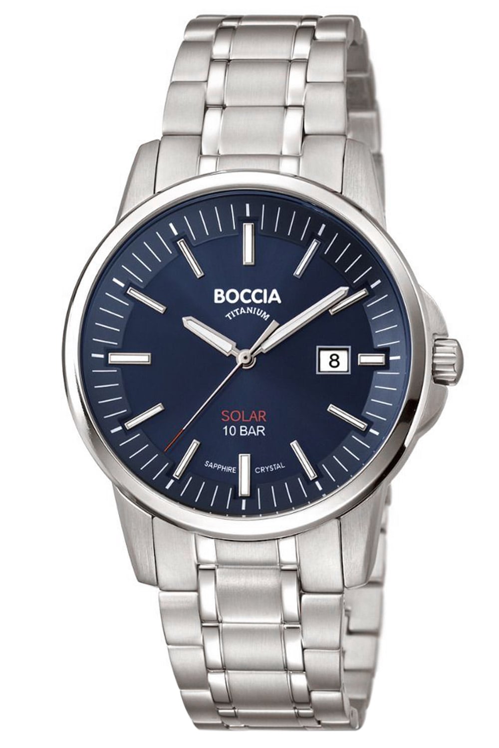 Boccia Boccia 3643 05 Herren Solaruhr Titan mit Saphirglas Blau