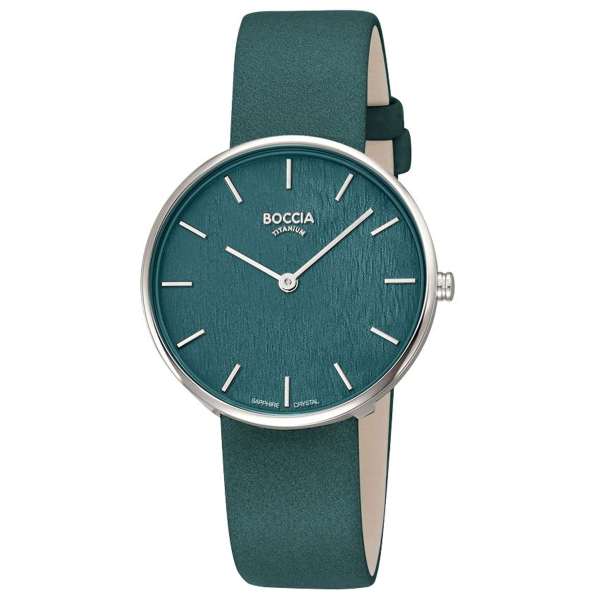 Boccia 3387-02 Damen-Armbanduhr Quarz Titan Dunkelgrün