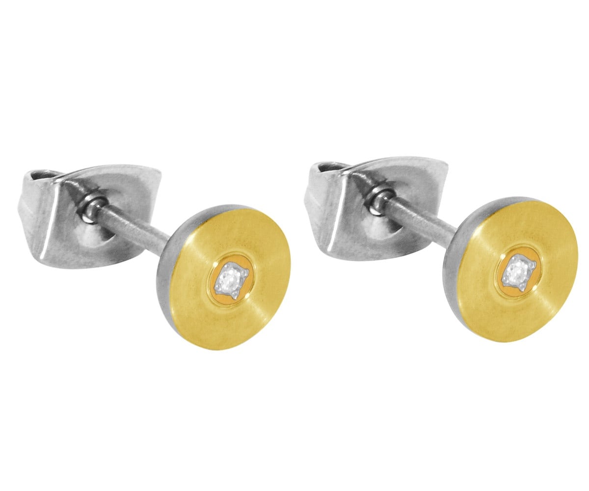 Boccia 0545-03 Ohrringe Diamant-Ohrstecker Titan vergoldet