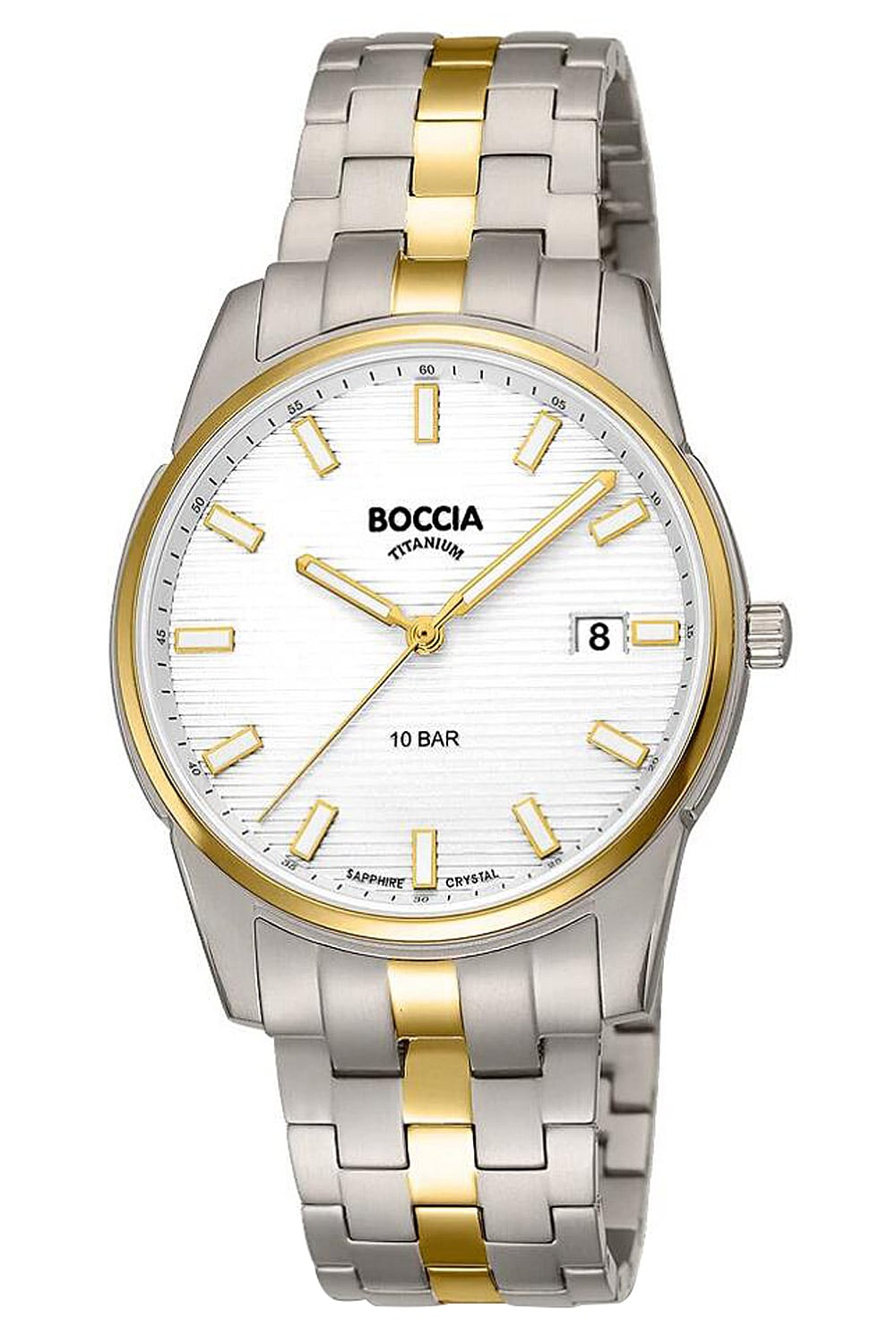 Boccia 3686-02 Herren-Armbanduhr Quarz Titan mit Saphirglas Bicolor