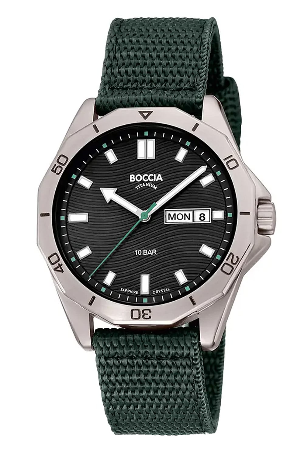 Boccia 3680-02 Titanuhr für Herren mit Saphirglas 10 bar Grau