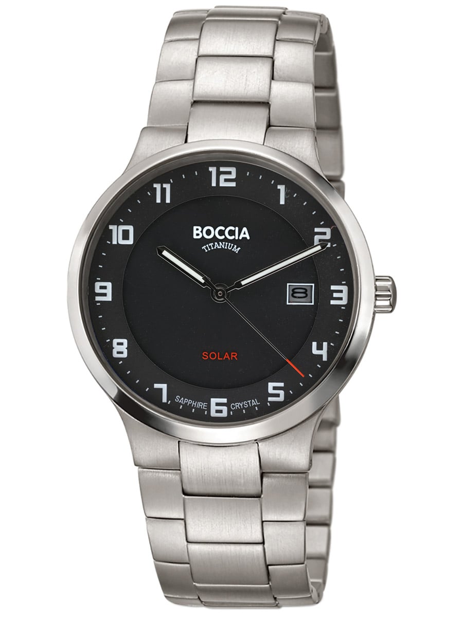 Boccia 3652-05 Solaruhr für Herren Titan mit Saphirglas