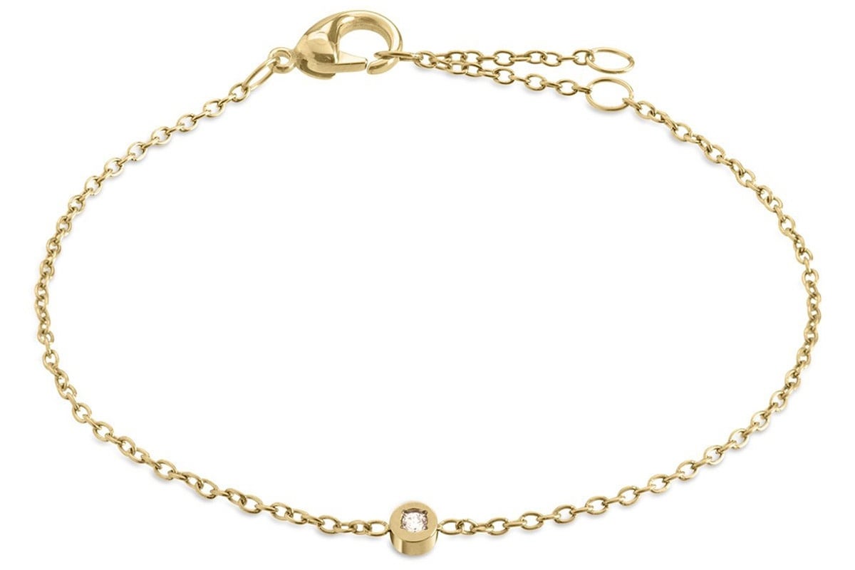 Boccia 03058-04 Damen-Armband Titan Goldplattiert mit Diamant