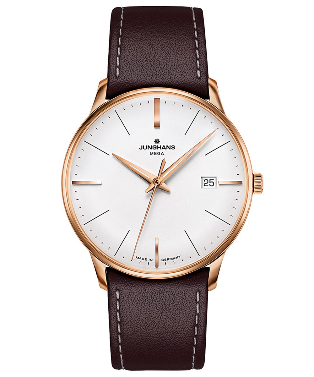 Junghans 58/7500.02 Meister Mega Herrenuhr Funk Braun/Roségoldfarben