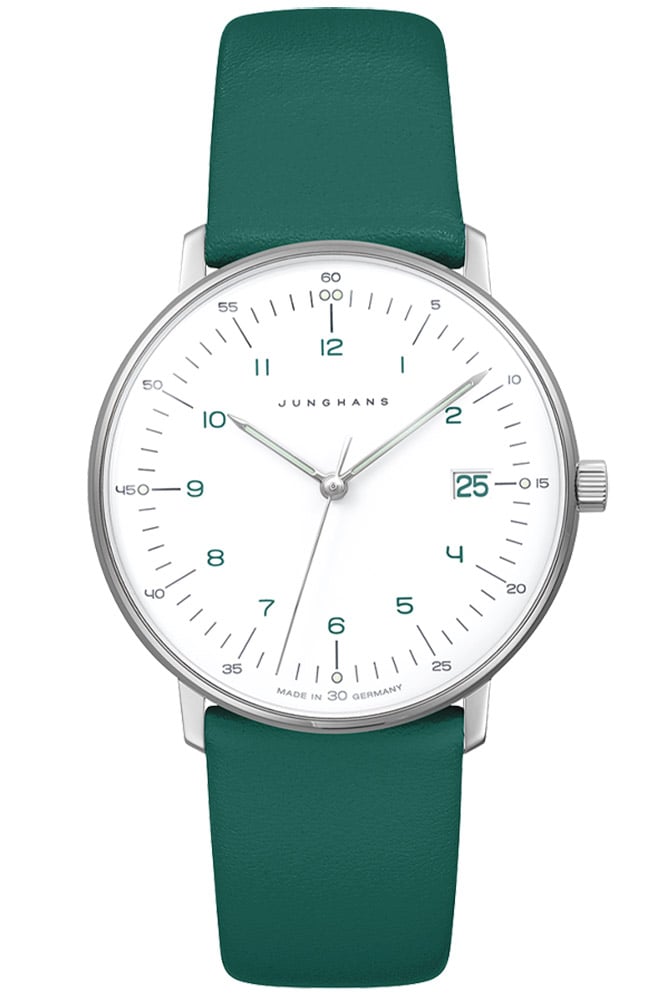Junghans 47/4557.02 max bill Damen-Armbanduhr Quarz Grün