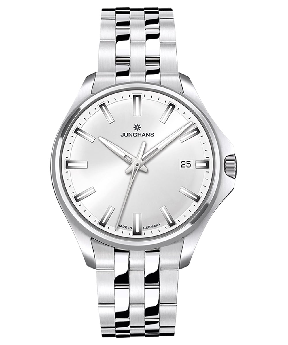 Junghans 47/4633.44 Meister S Damenuhr Quarz Silberfarben 35 mm