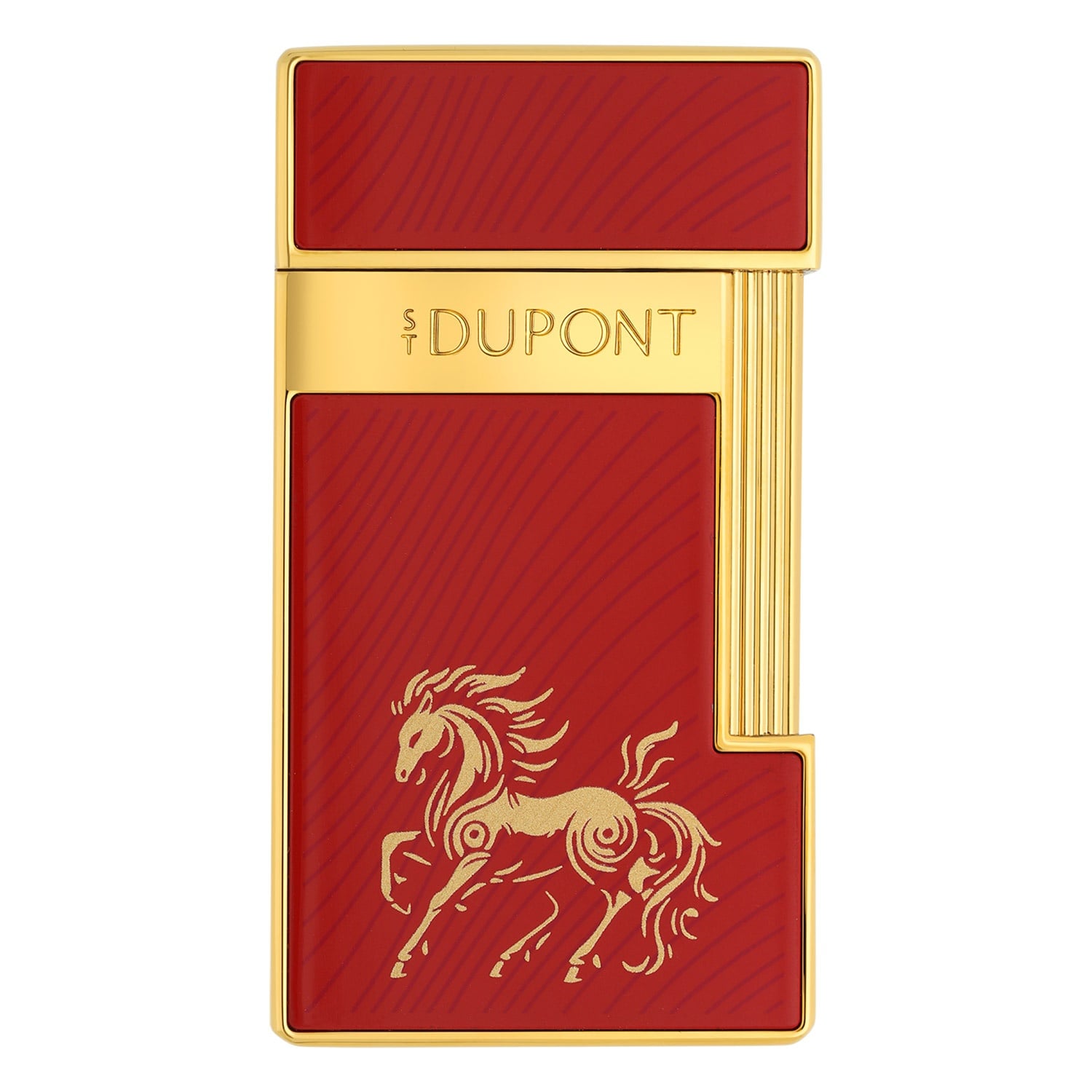 S.T. Dupont 028080 Feuerzeug Slimmy Chinesisches Jahr des Pferdes