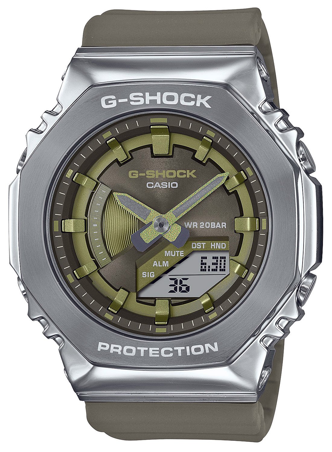 Casio GM-S2100-3AER G-Shock Classic Damenuhr Olivgrün