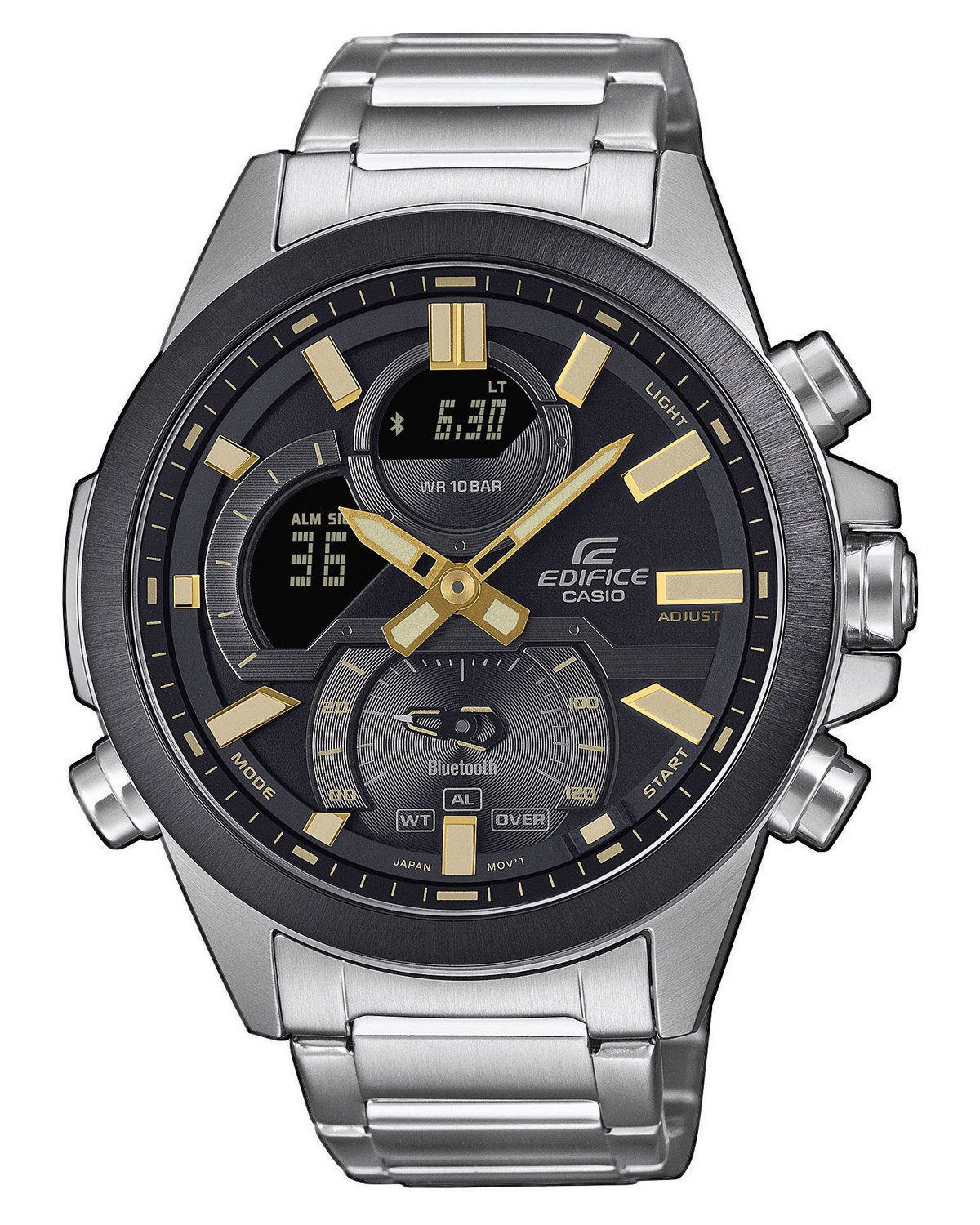 Casio ECB-30DB-1A9EF Edifice Herrenuhr Bluetooth Schwarz/Goldfarben