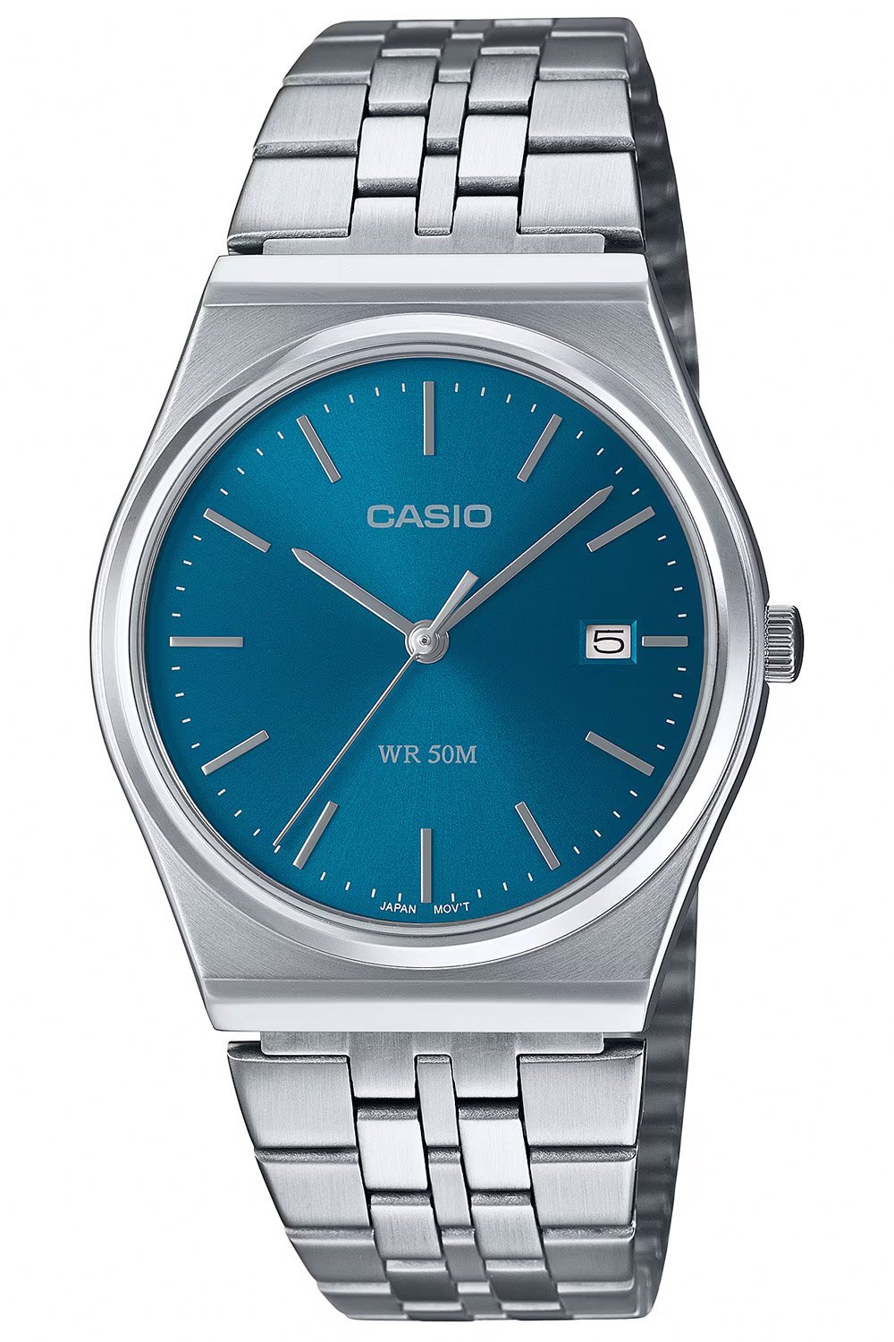 Casio MTP-B145D-2A2VEF Unisex-Armbanduhr Quarz Stahl/Petrolblau