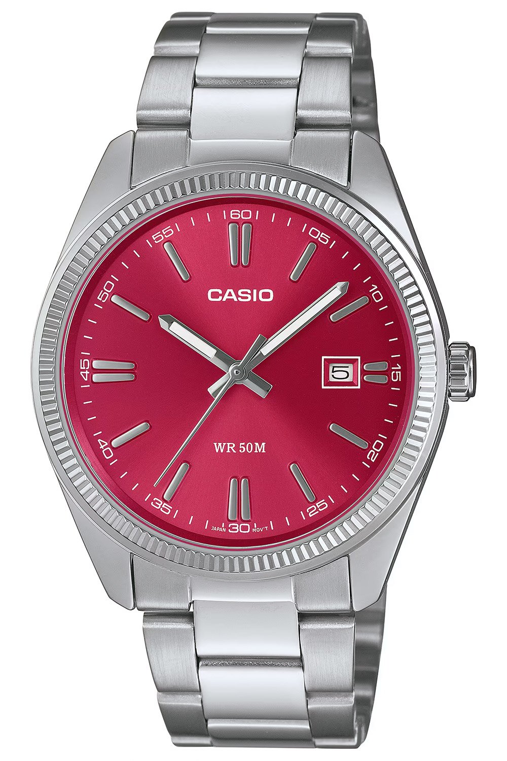 Casio MTP-1302PD-4AVEF Unisex Armbanduhr Quarz Stahl/Rot