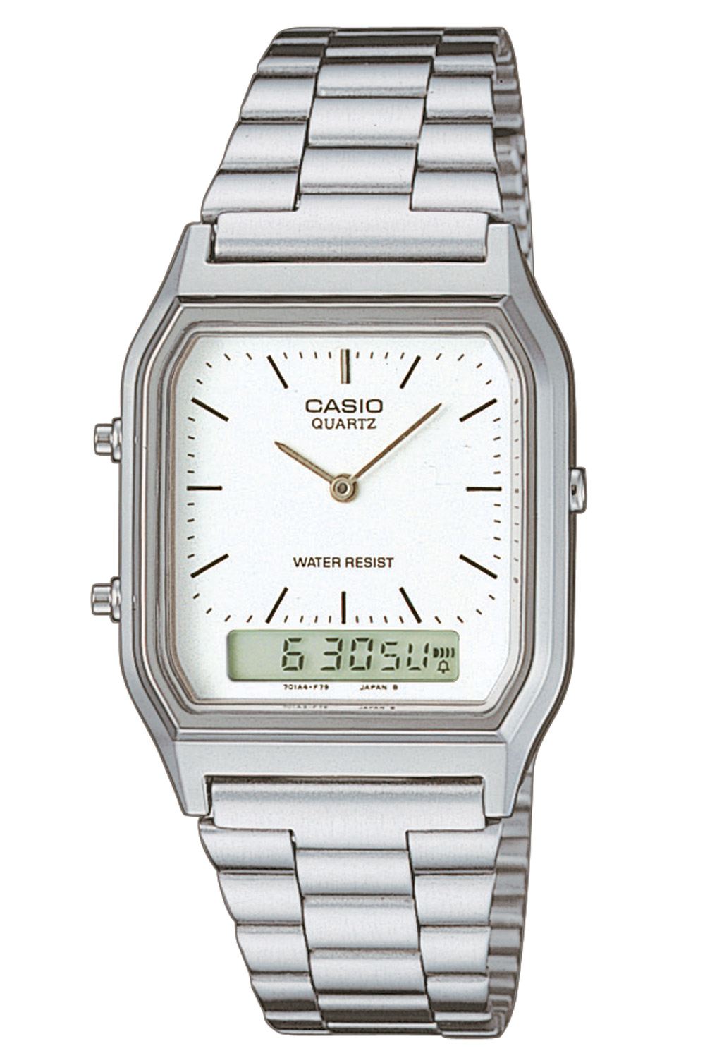 Casio AQ-230A-7DMQYES Collection Edgy Uhr Ana-Digi Silber/Weiß