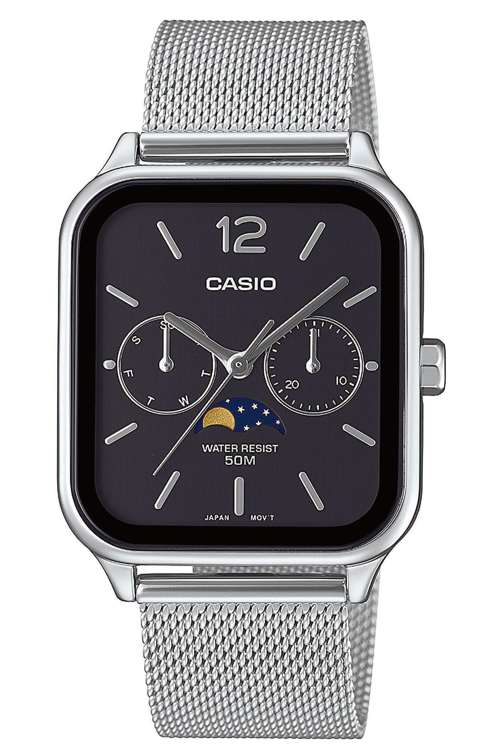 Casio MTP-M305M-1AVER Herrenuhr Multifunktion mit Mondphase