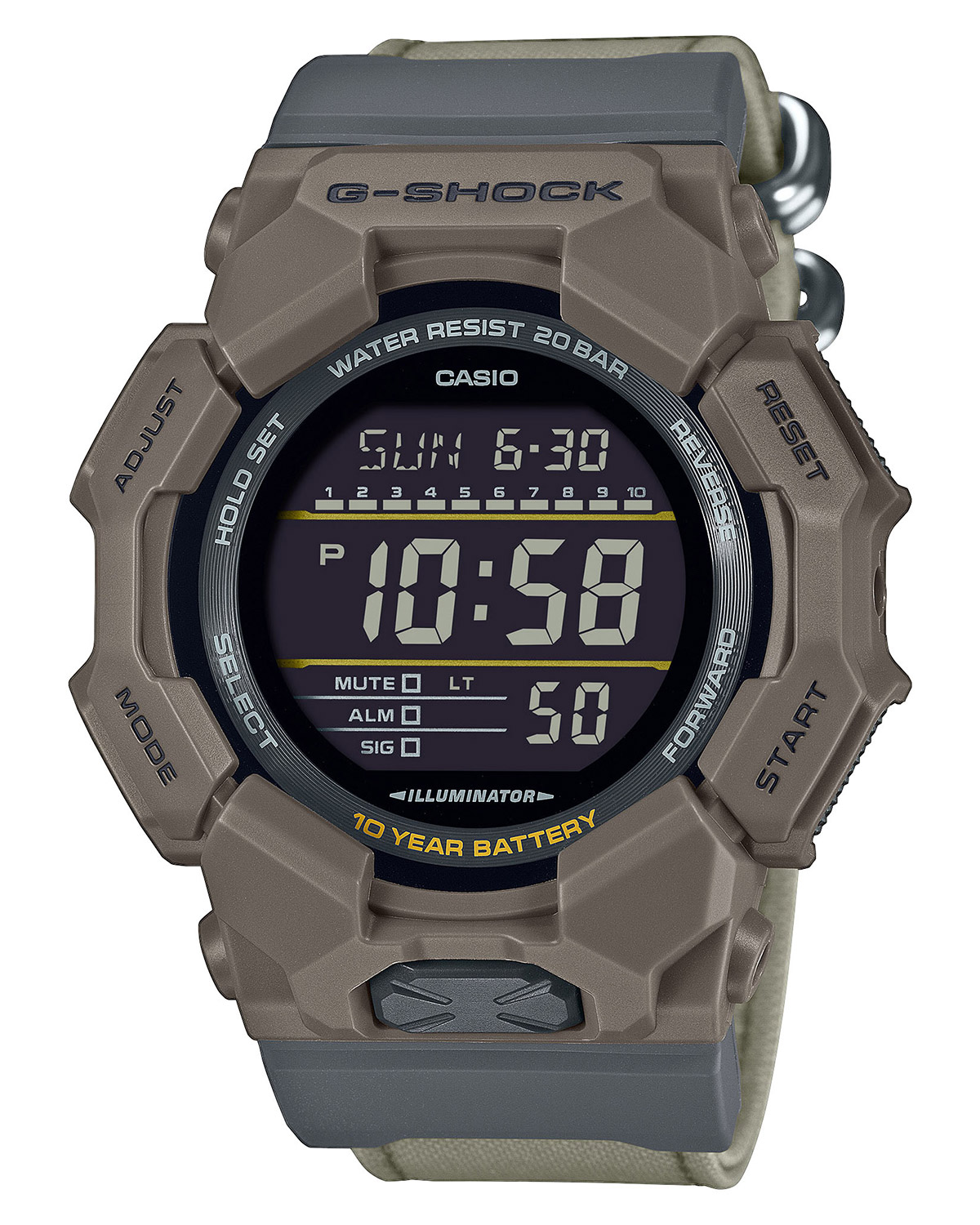 Casio GD-010CE-5ER G-Shock Classic Digital-Herrenuhr Braun