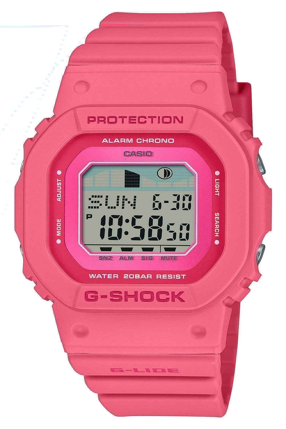 Casio GLX-S5610-4ER Damen-Digitaluhr G-Lide Pink