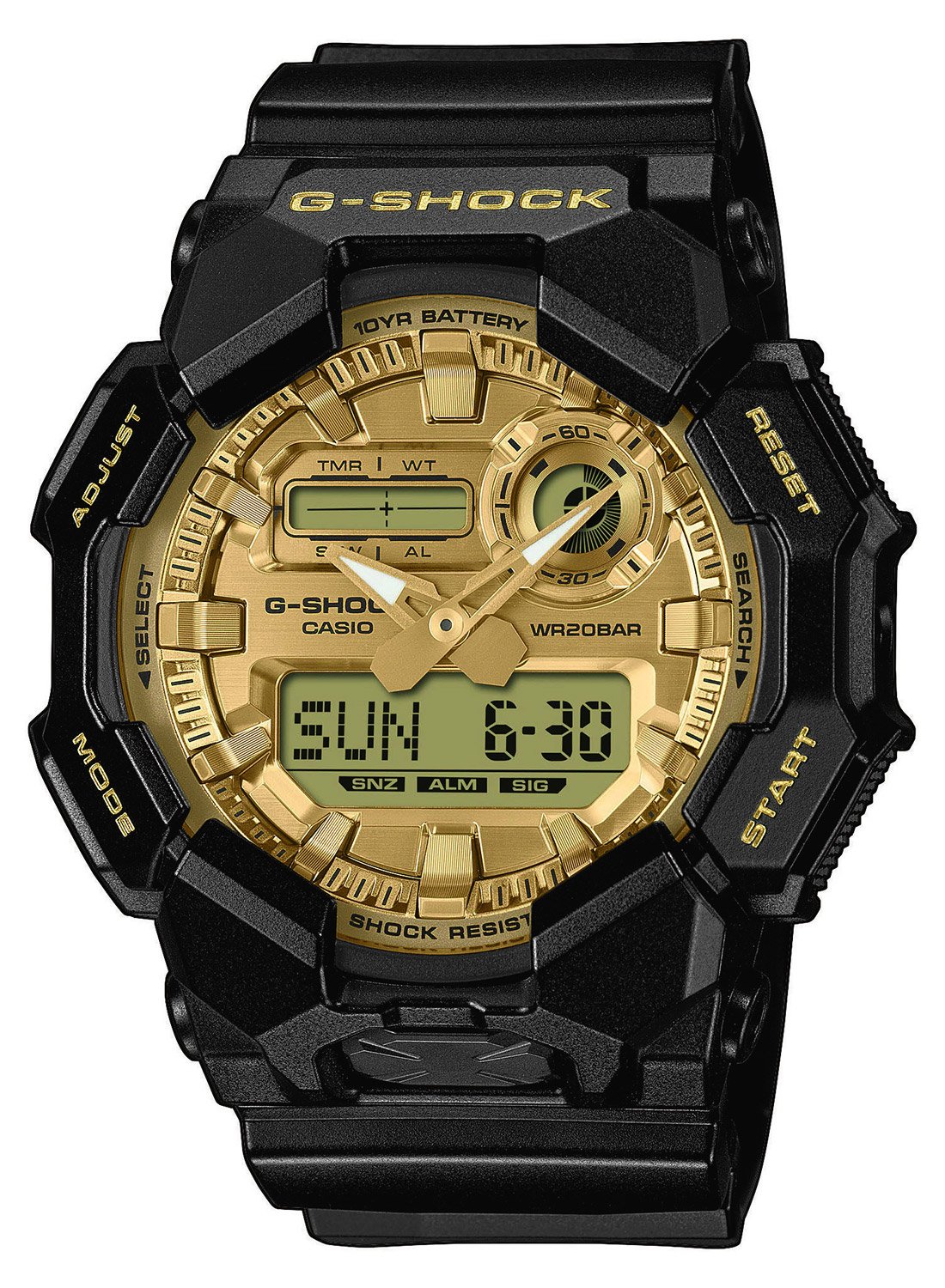 Casio GA-010GGB-1A9ER G-Shock Herrenuhr Ana-Digi Schwarz/Gold