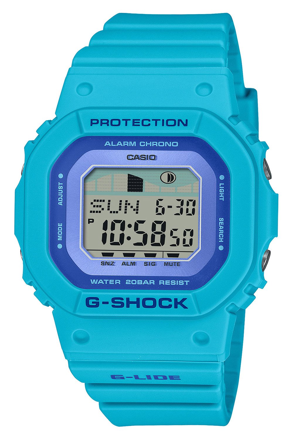 Casio GLX-S5610-2ER G-Shock G-Lide Damenuhr Surfuhr Türkis