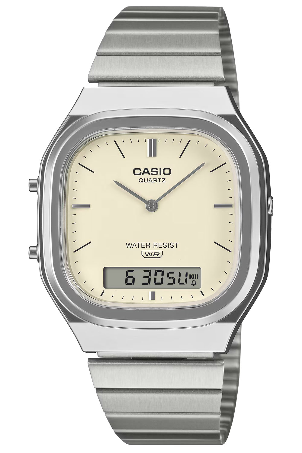 Casio Aq-240E-7A2EF Edgy Collection Armbanduhr AnaDigi Crème