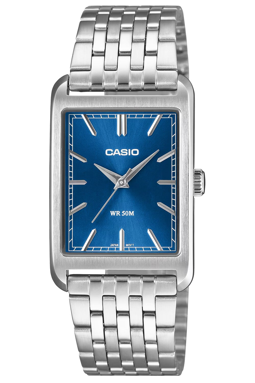 Casio MTP-B215D-2AVER Uhr in Unisexgröße Quarz Edelstahl/Blau