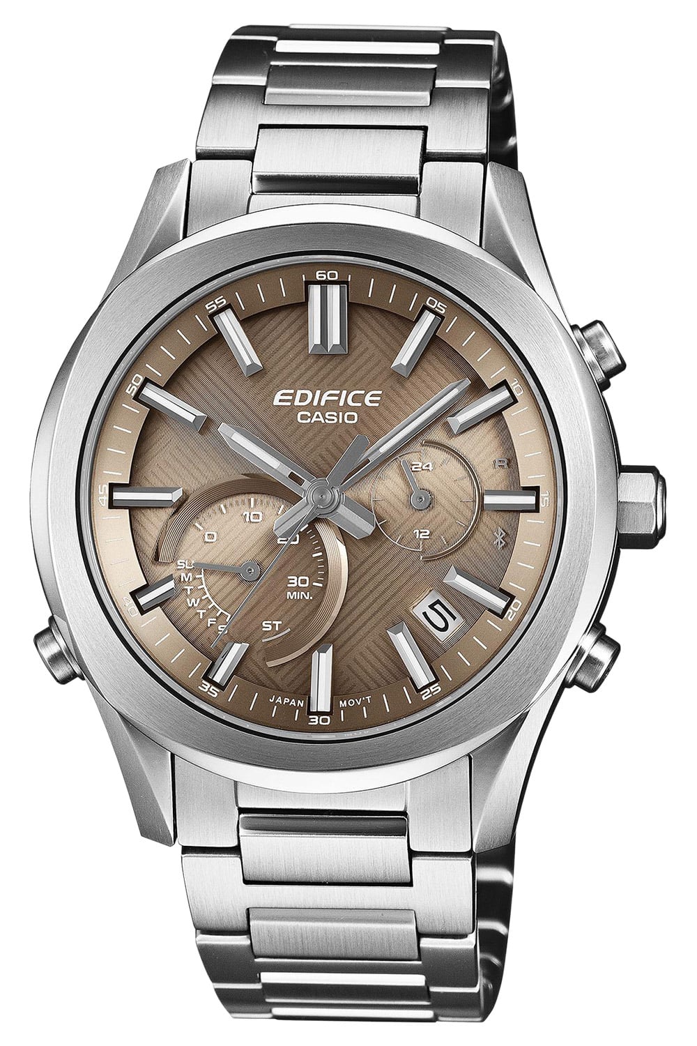 Casio EQB-1300D-5AEF Edifice Herrenuhr Solar Chrono Stahl/Braun