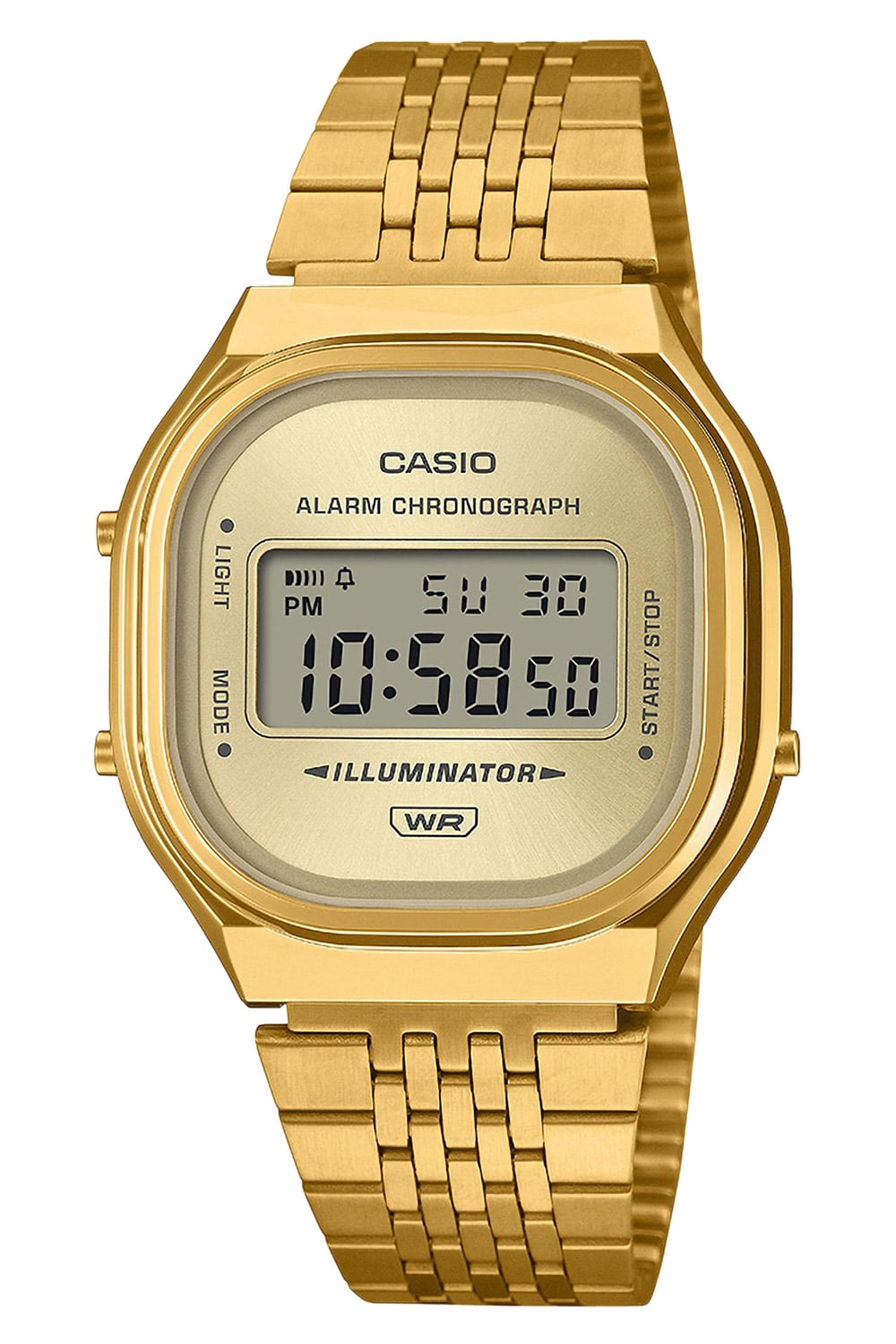 Casio A140WEG-9AEF Unisex-Armbanduhr Edgy Collection Goldfarben
