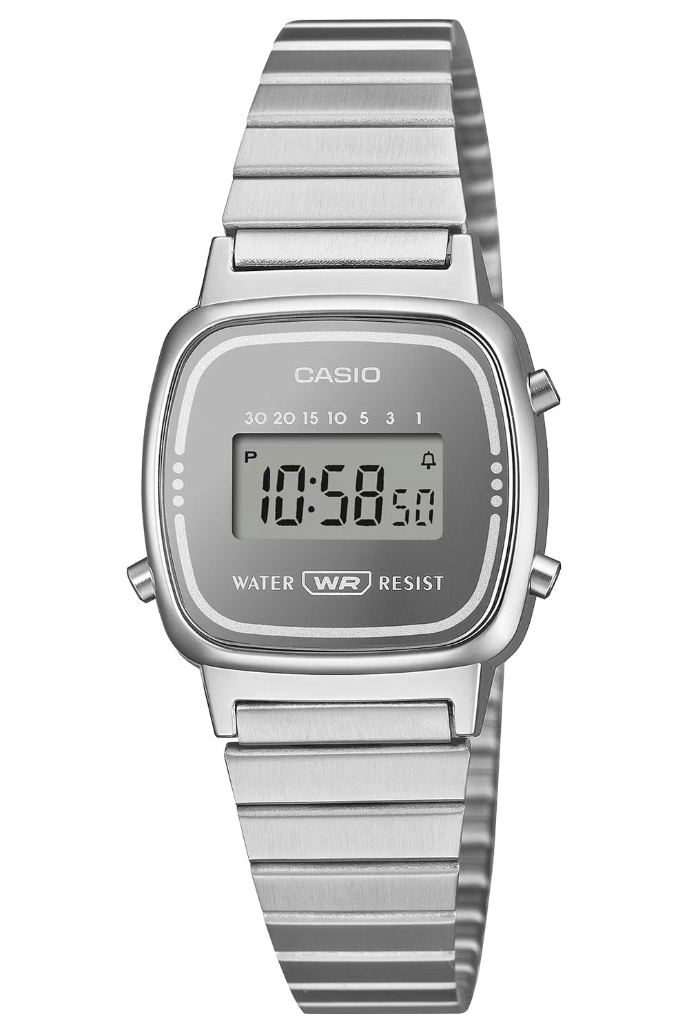 Casio LA670WES-7AEF Damenuhr Digital mini Collection Silberfarben