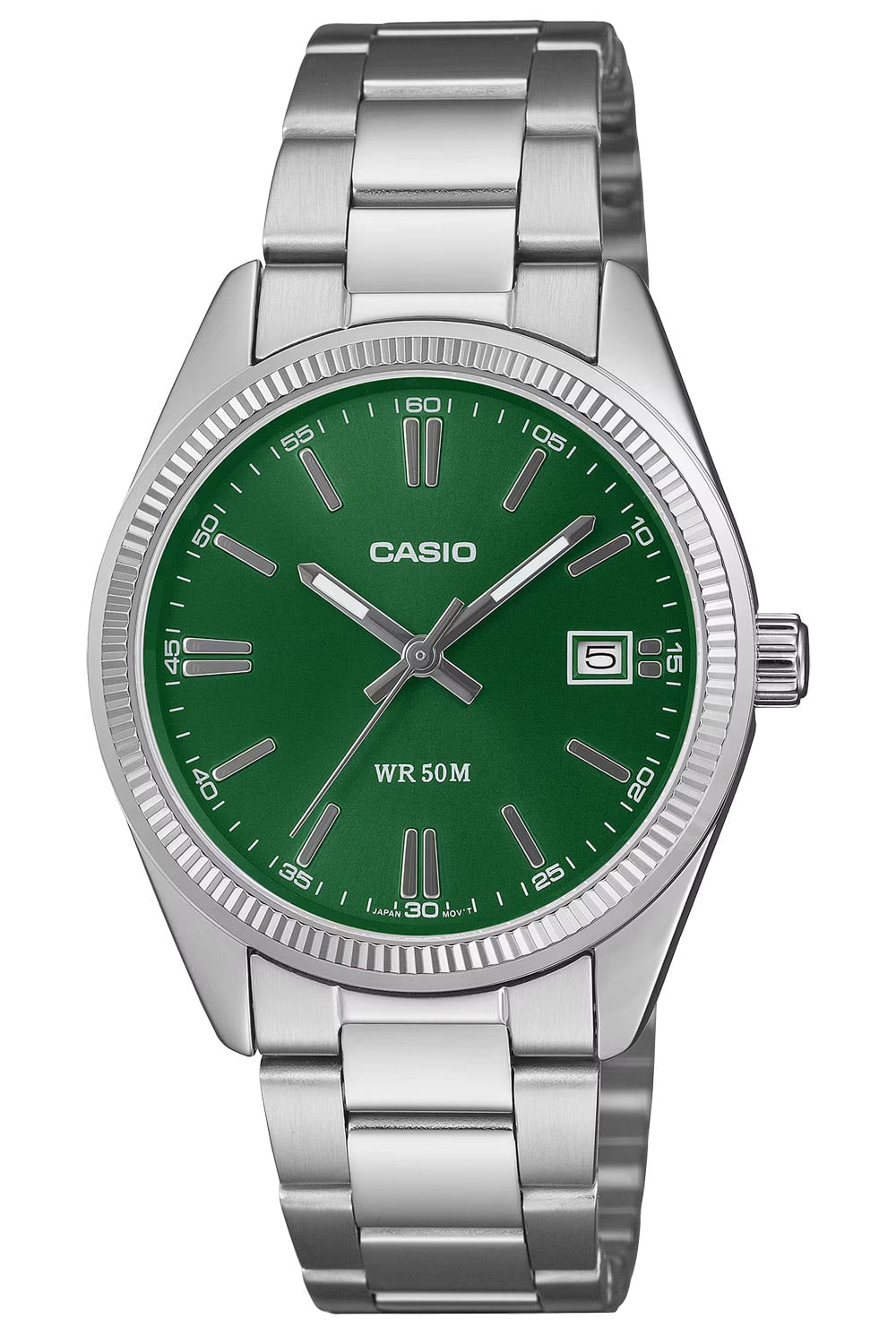 Casio UTP-1302PD-3A1VEF Quarzuhr in Unisexgröße Edelstahl/Grün