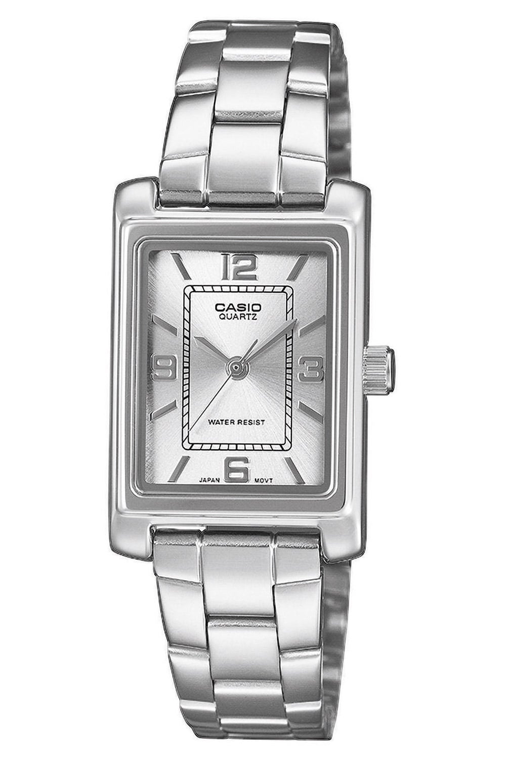 Casio LTP-1234PDD-7AEF Damenuhr Rechteckig Silberfarben